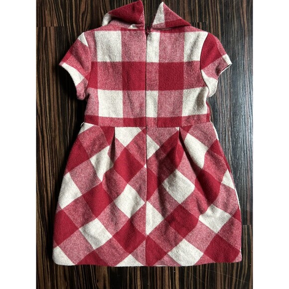Girls Size 4 Fancy Wool Checkered Dress Spain Myrl Department Made In Morocco - Picture 2 of 5